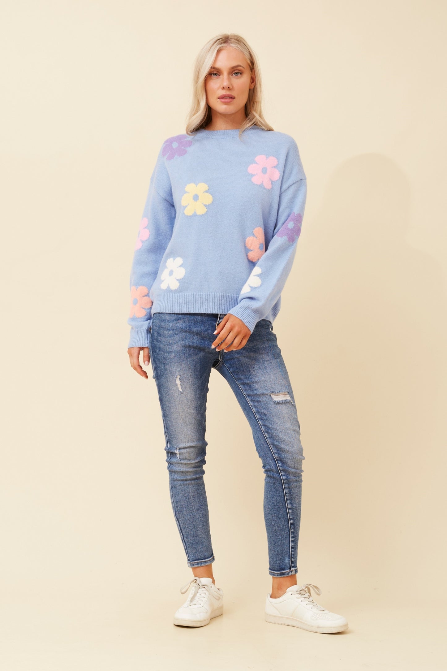 KATHRYN KNIT JUMPER - BLUE