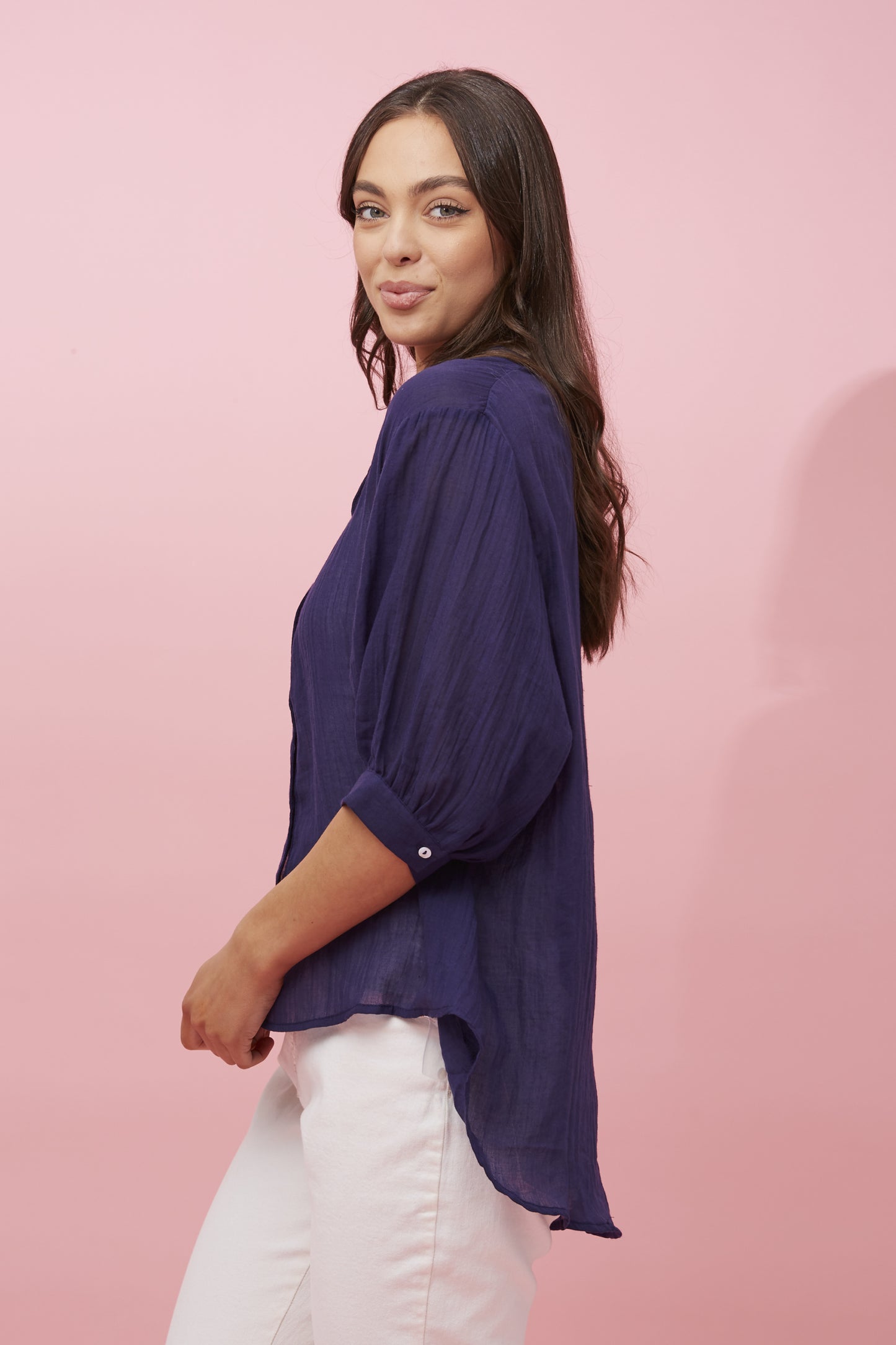 ELAINE TOP - NAVY