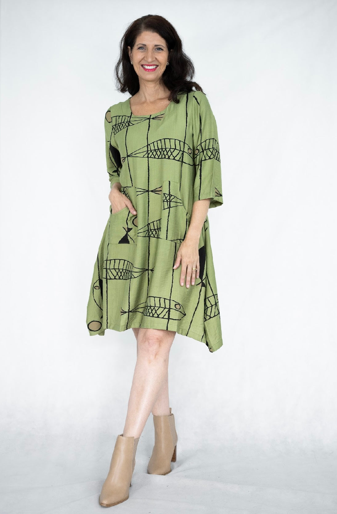 SHAMANO MINI DRESS - SAGE