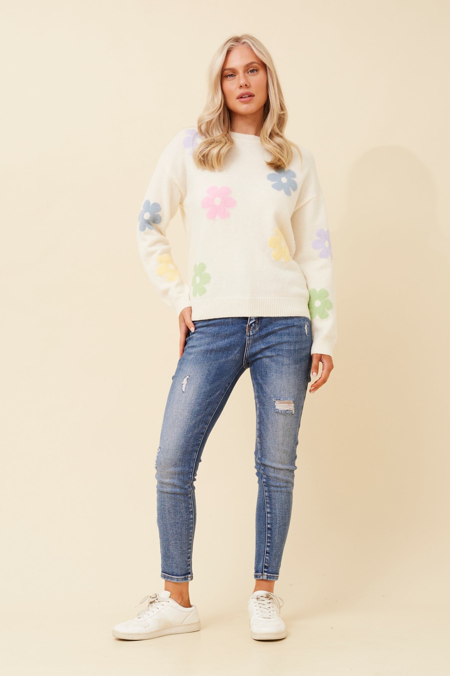 KATHRYN KNIT JUMPER - IVORY