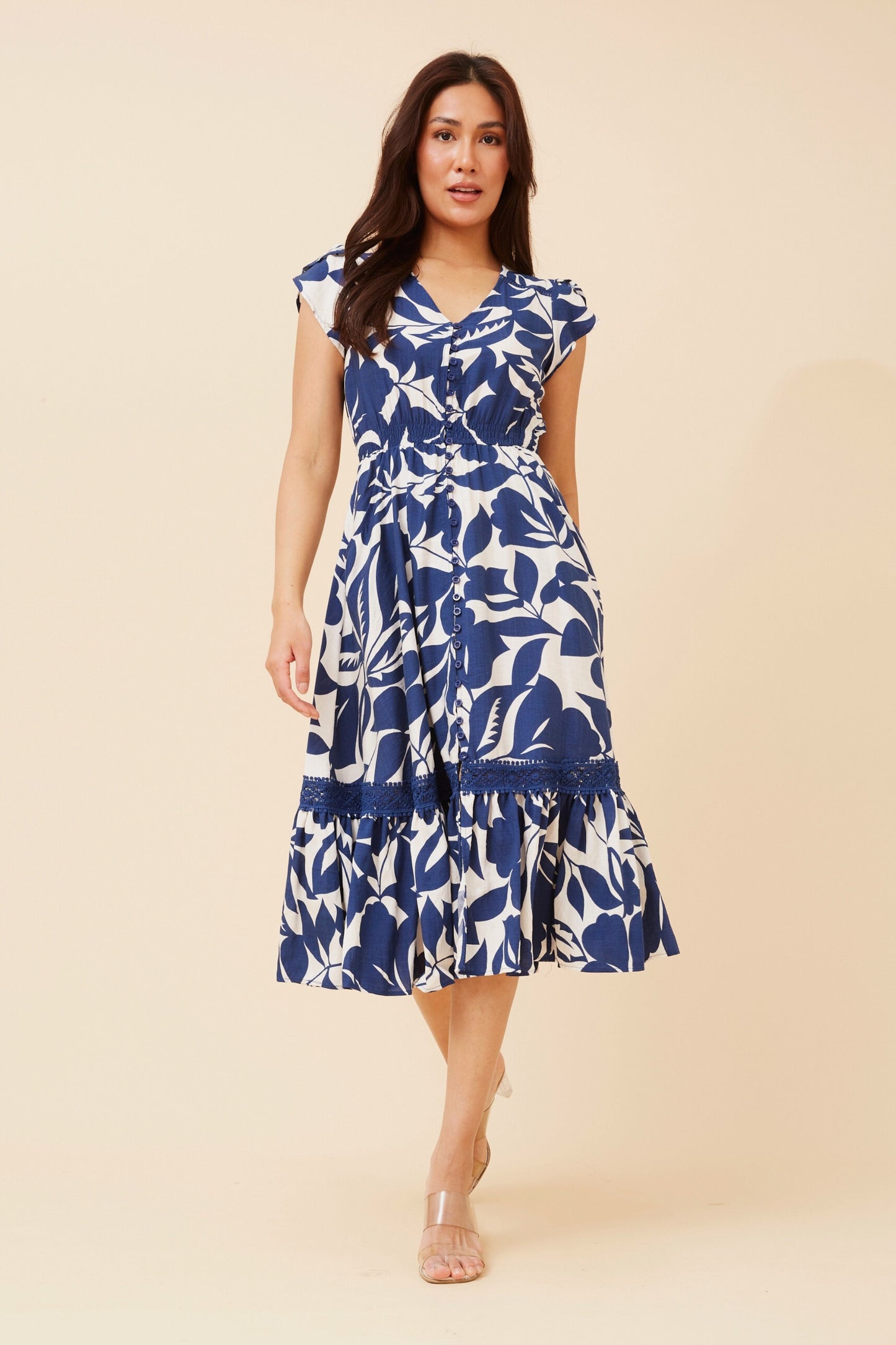 CASSIDY MIDI DRESS - BLUE