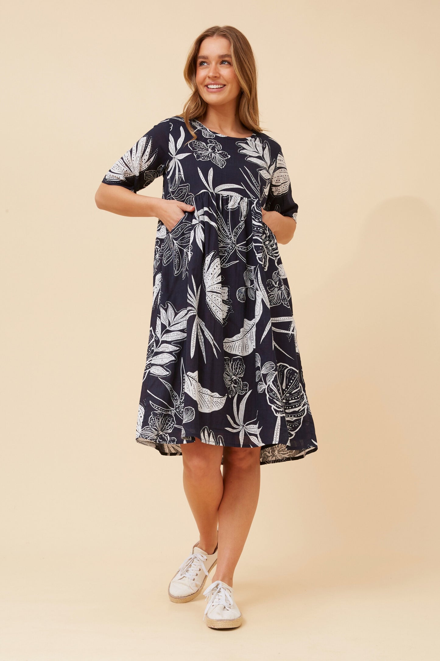 BRETTA MINI DRESS - NAVY