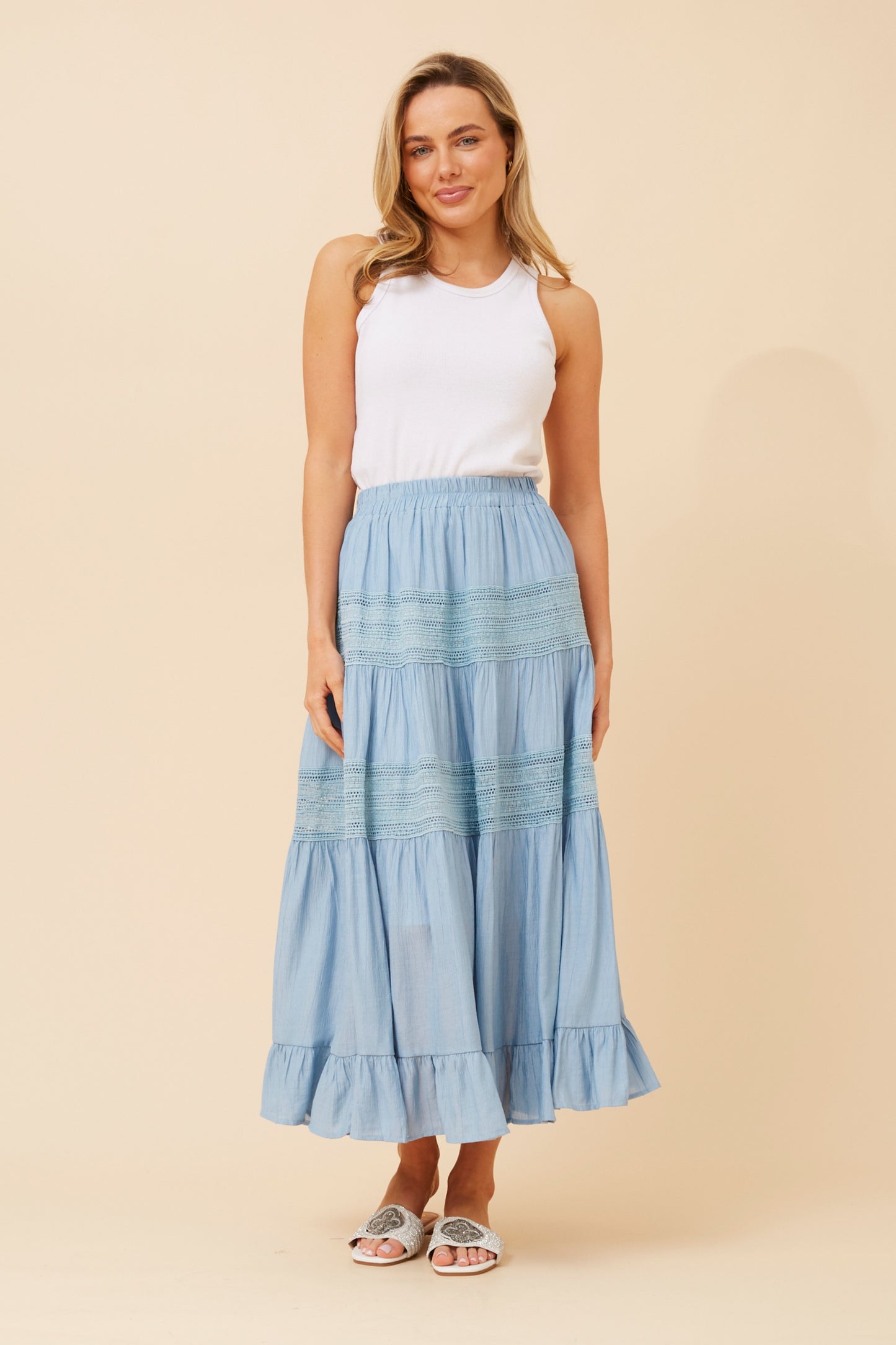 LAINEY SKIRT - BLUE JEAN