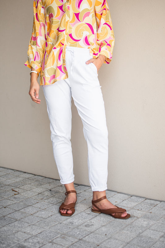 MAYAH CARGO PANTS - WHITE