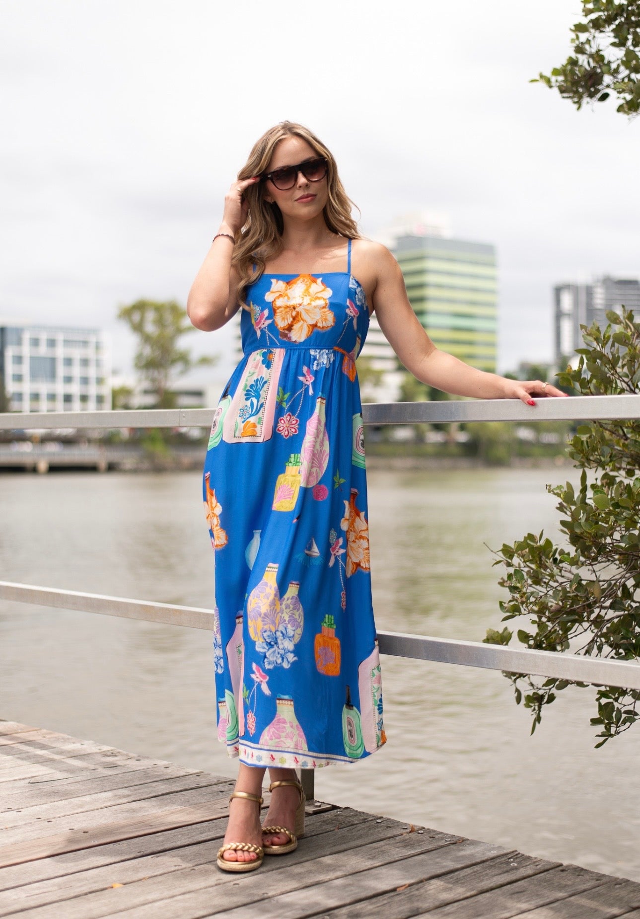 MALINA MAXI DRESS - BLUE