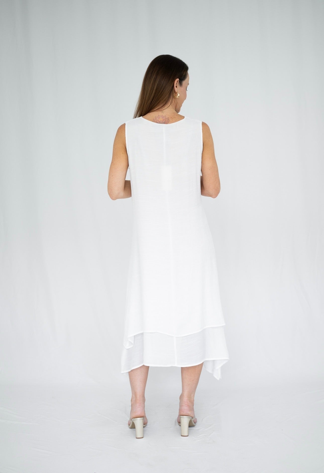 VIVIEN MIDI DRESS - WHITE