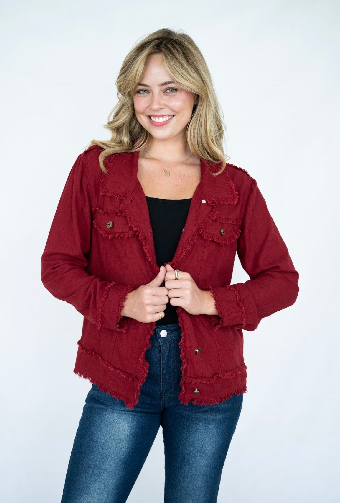 ESTELLE JACKET - BURGUNDY