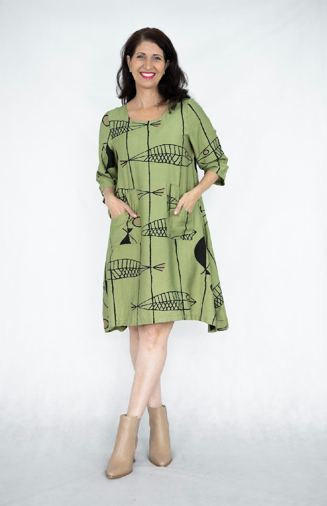 SHAMANO MINI DRESS - SAGE