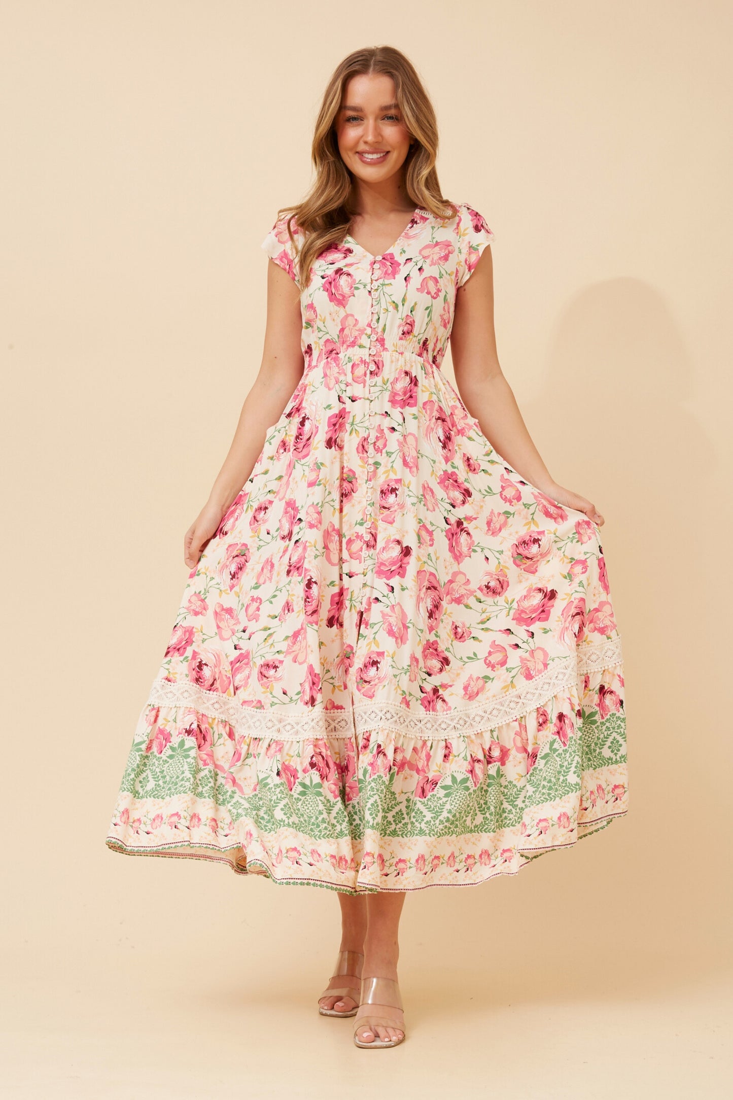 NIKOLA MAXI DRESS - PINK