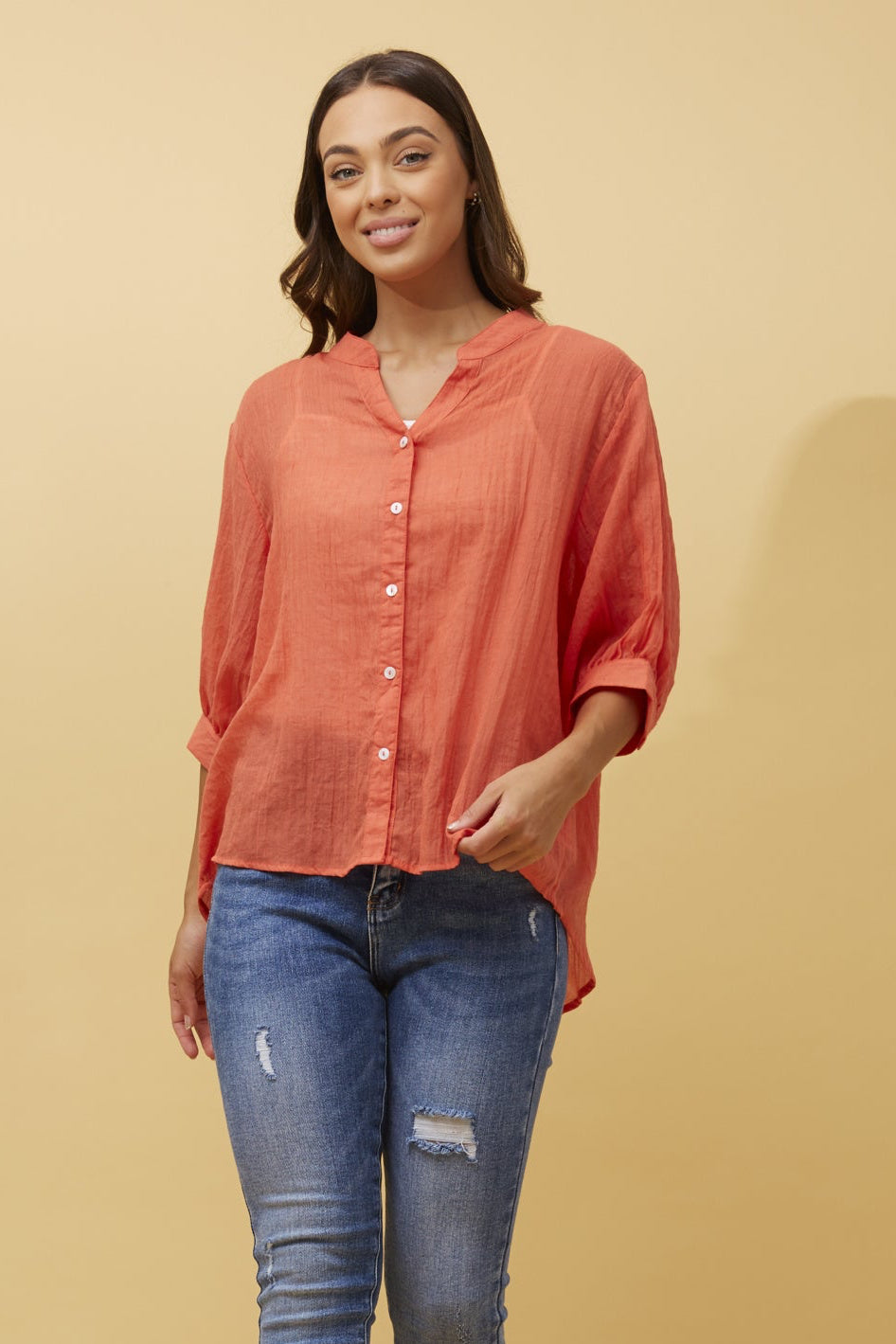 ELAINE TOP - TANGERINE