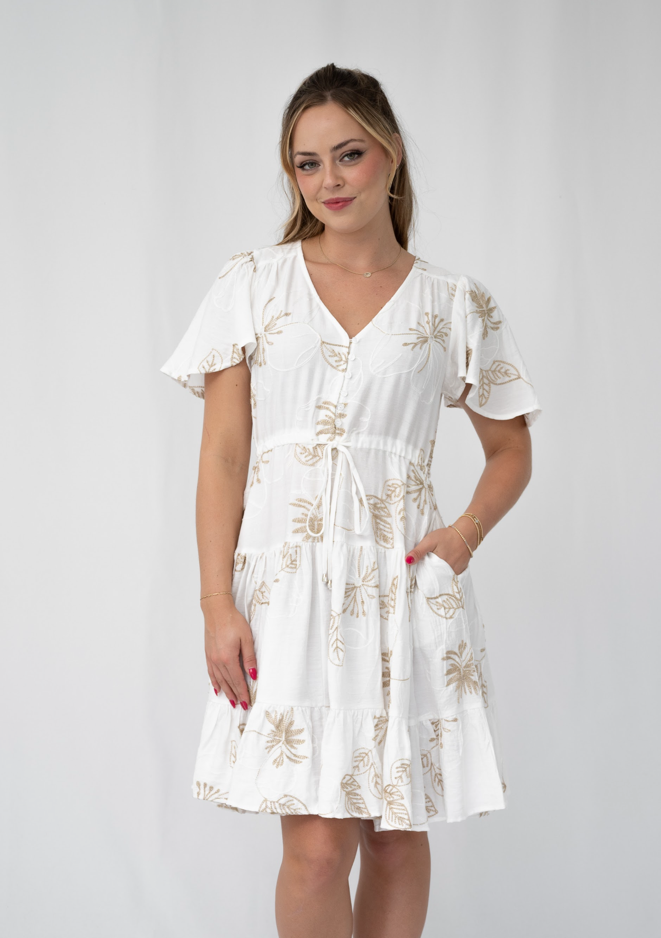 TANISHA MINI DRESS - WHITE