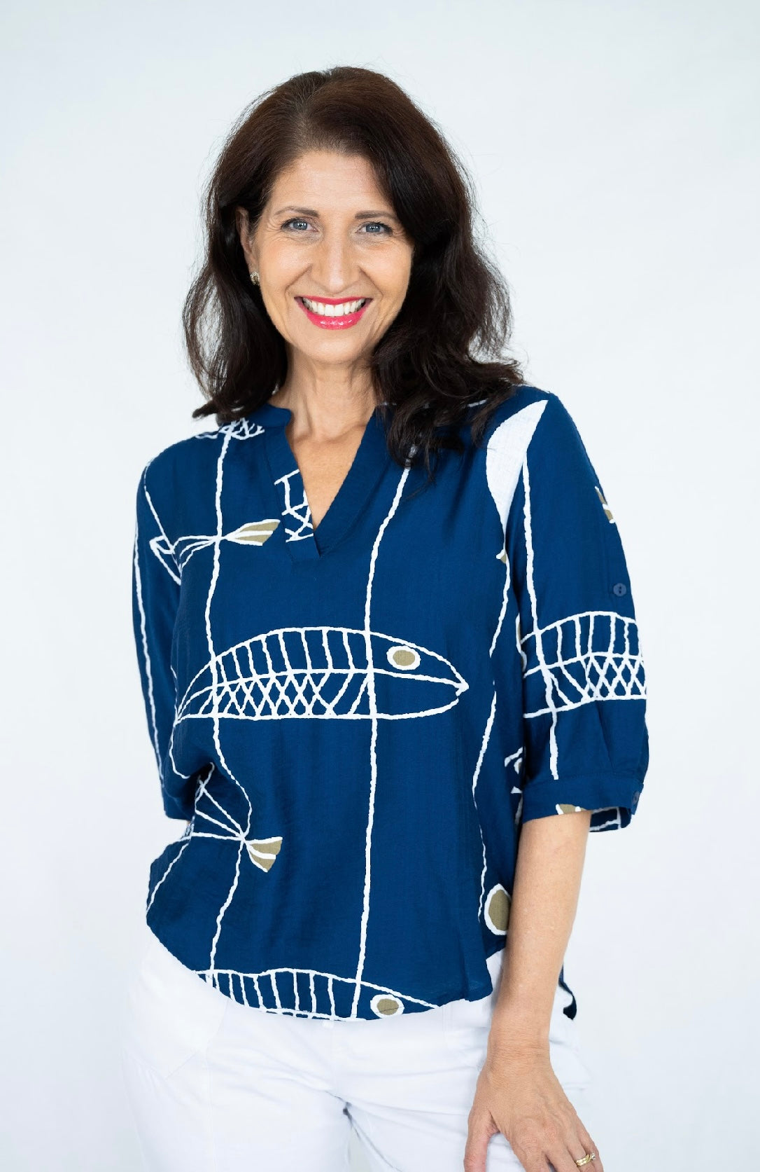 SHAMANO TOP - NAVY