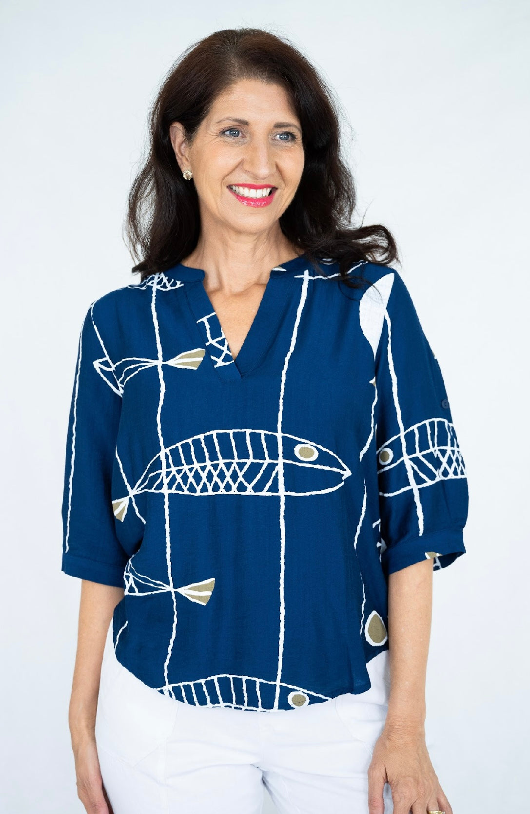 SHAMANO TOP - NAVY