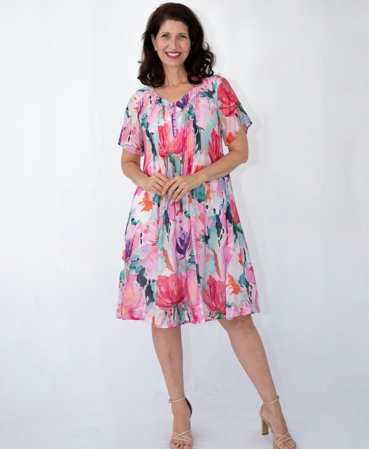 FLORENCE MINI DRESS - HOT PINK