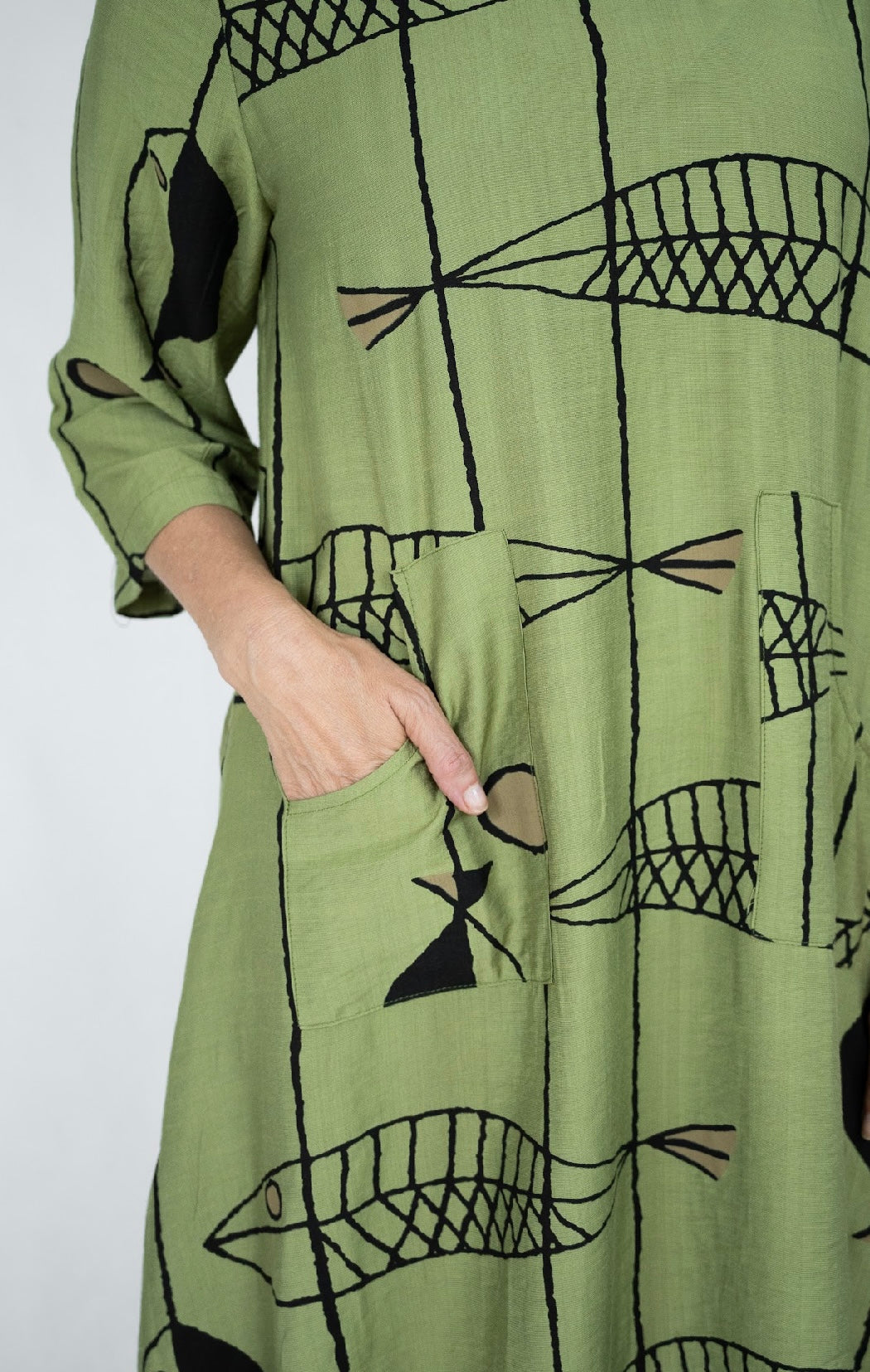 SHAMANO MINI DRESS - SAGE