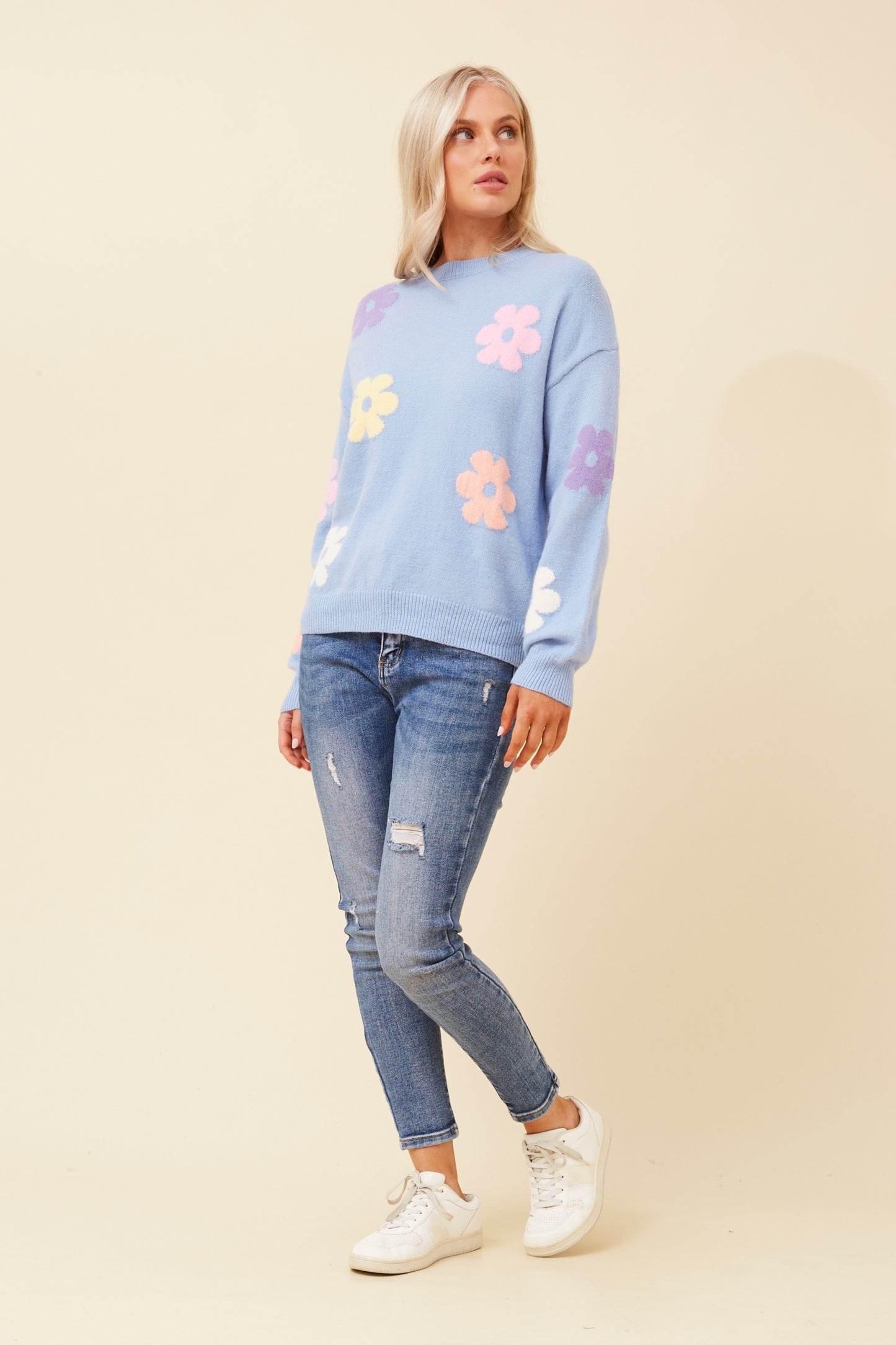 KATHRYN KNIT JUMPER - BLUE