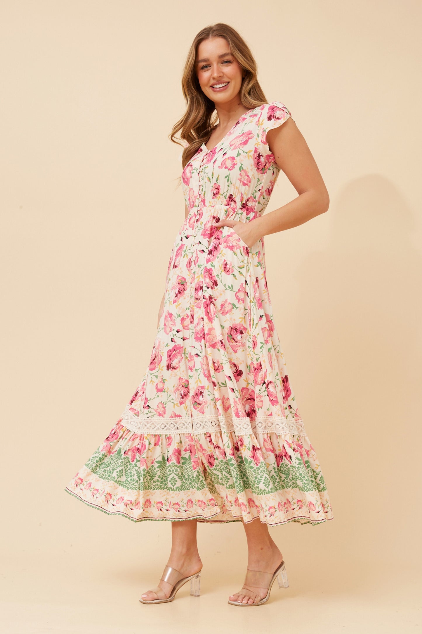 NIKOLA MAXI DRESS - PINK