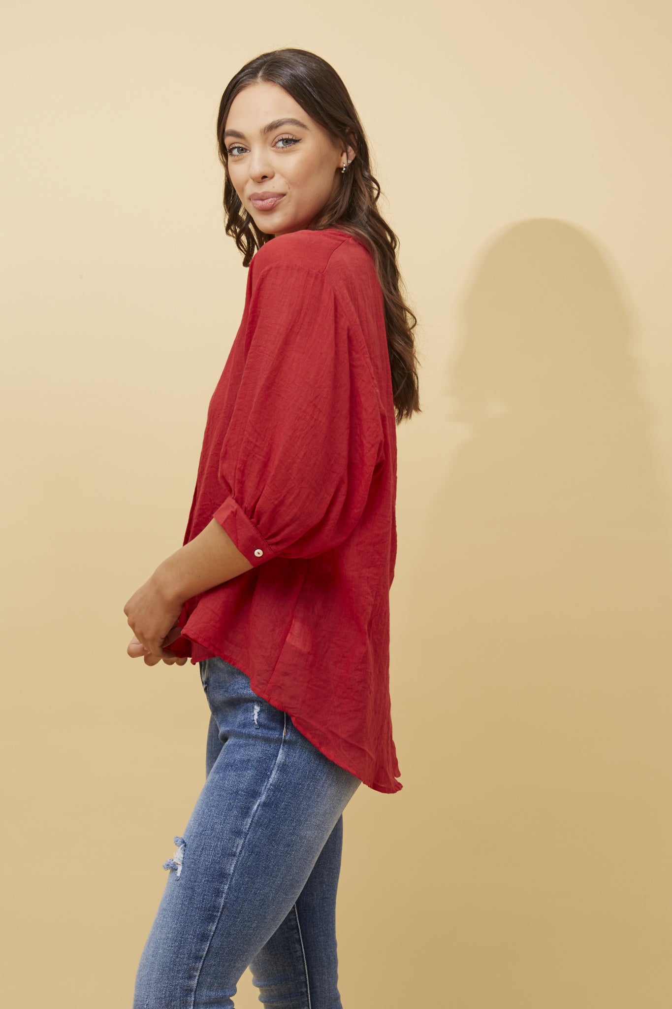 ELAINE TOP - RICH RED
