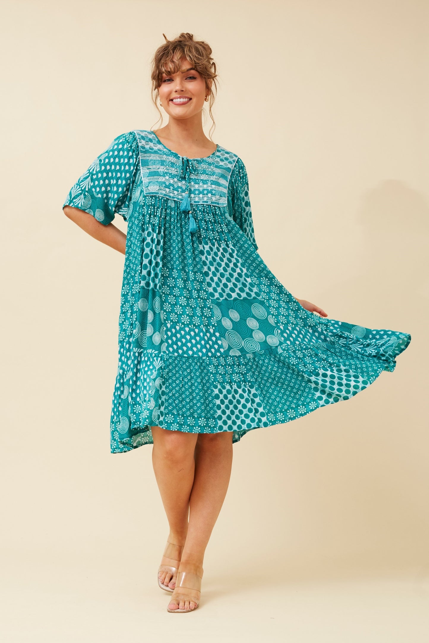 JUDIE MINI DRESS - GREEN