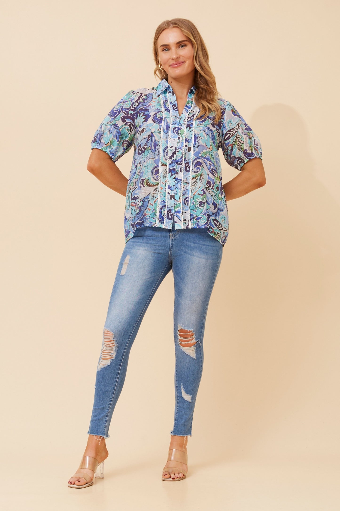 JANISE TOP - BLUE