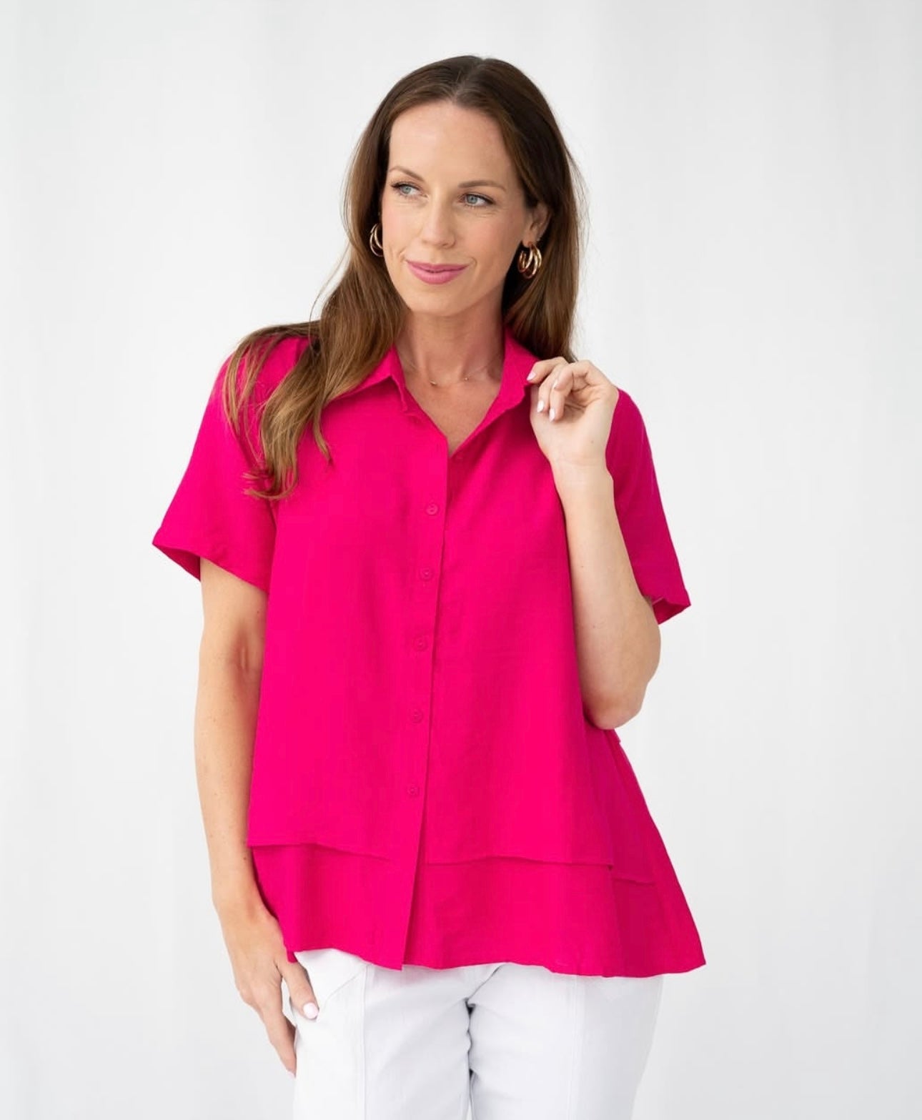 TIANA TOP - HOT PINK