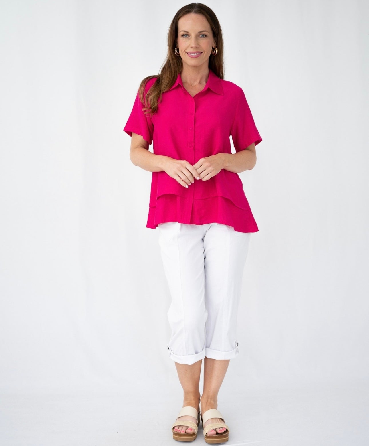 TIANA TOP - HOT PINK