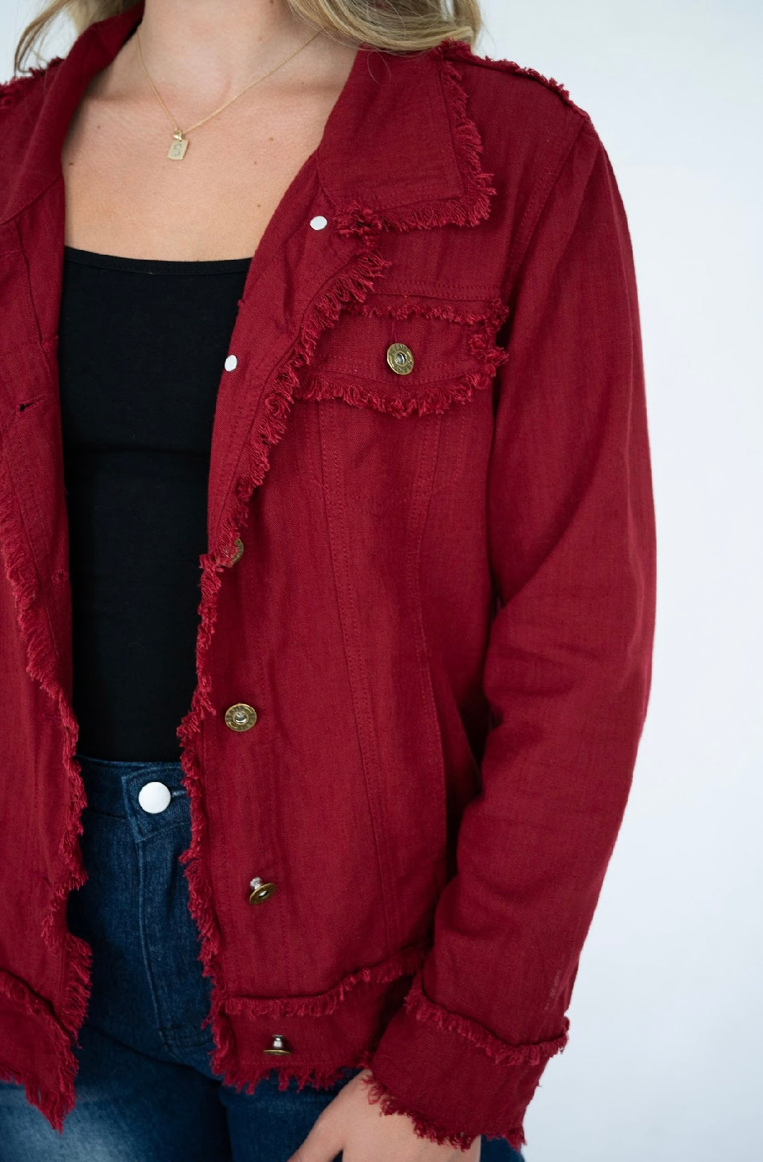 ESTELLE JACKET - BURGUNDY