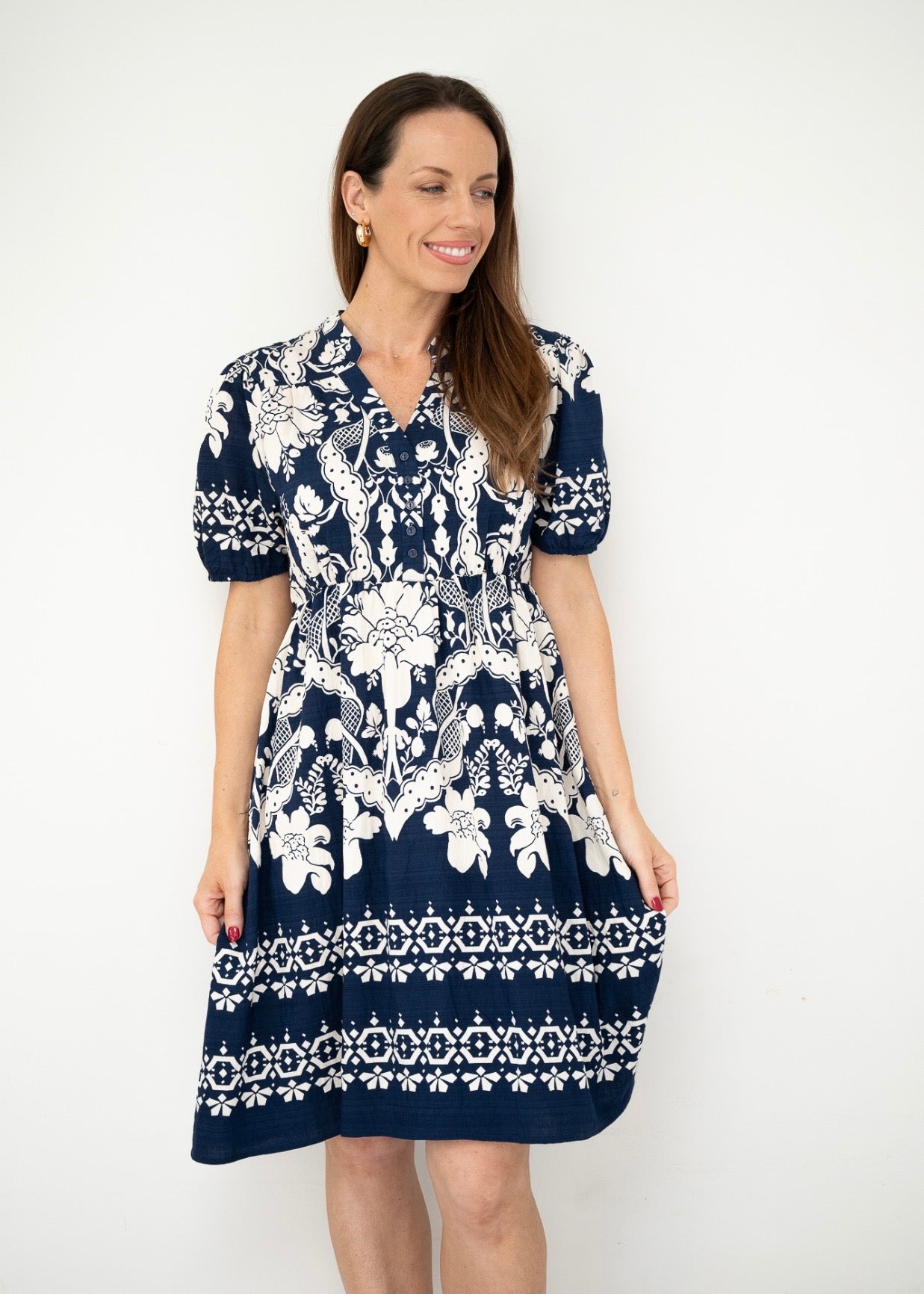 JEMIMA MINI DRESS - NAVY