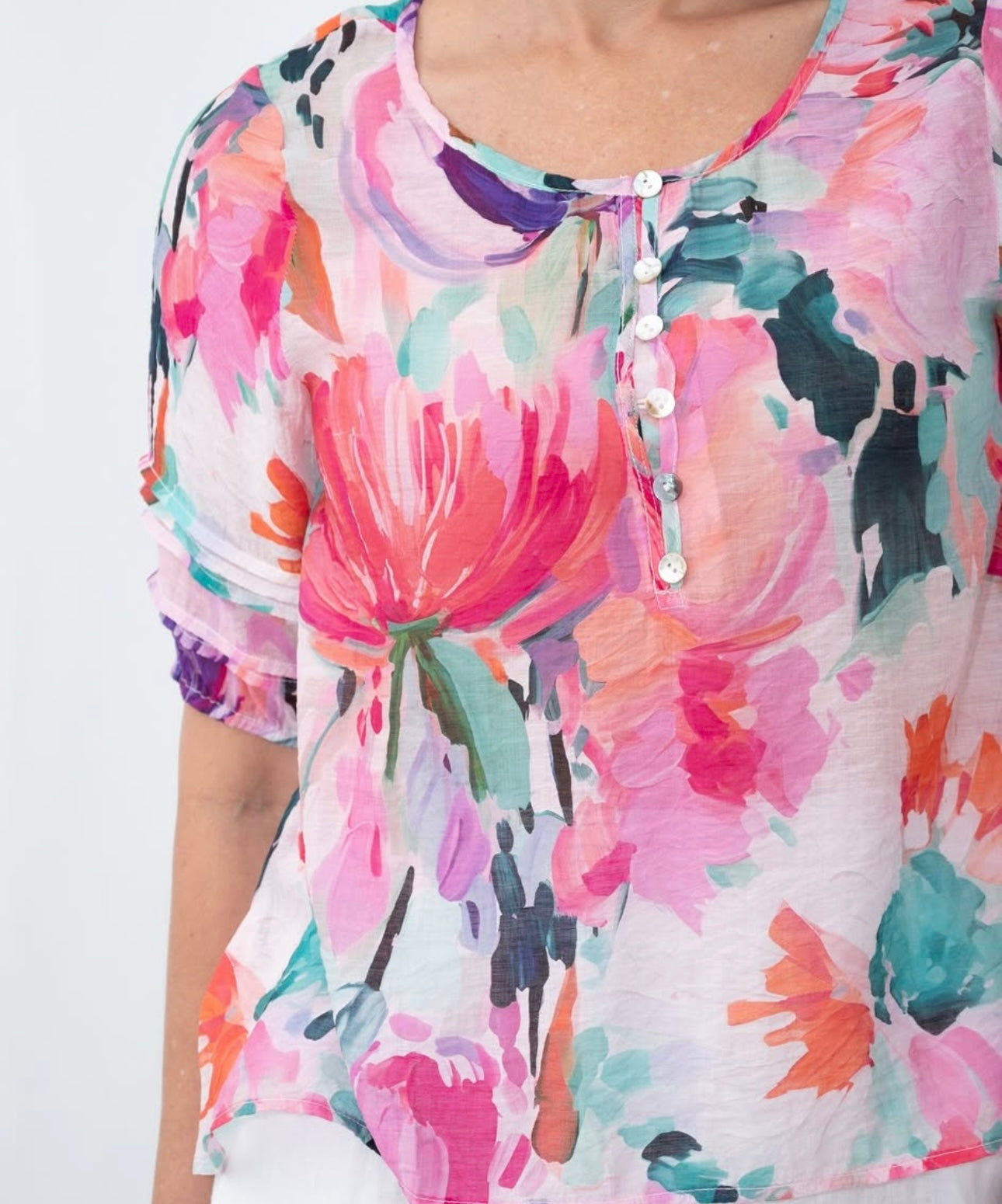 FLORENCE TOP - HOT PINK