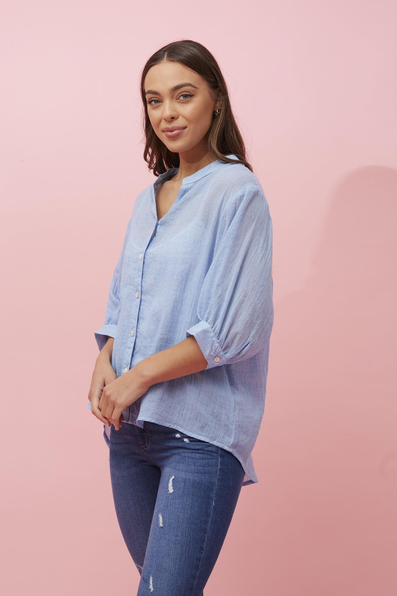 ELAINE TOP - SKY BLUE