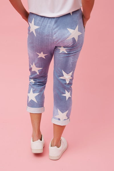 MYLA JOGGERS - STAR LIGHT DENIM