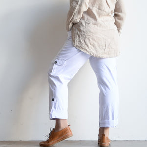 LEELAH CARGO PANTS - WHITE