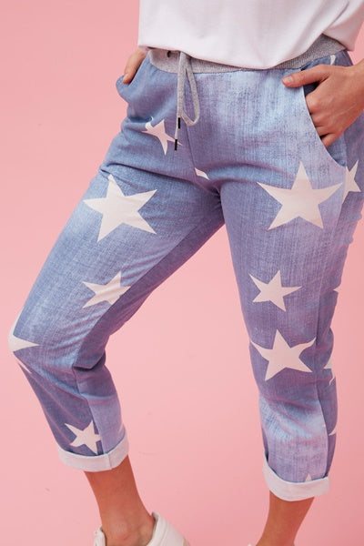 MYLA JOGGERS - STAR LIGHT DENIM