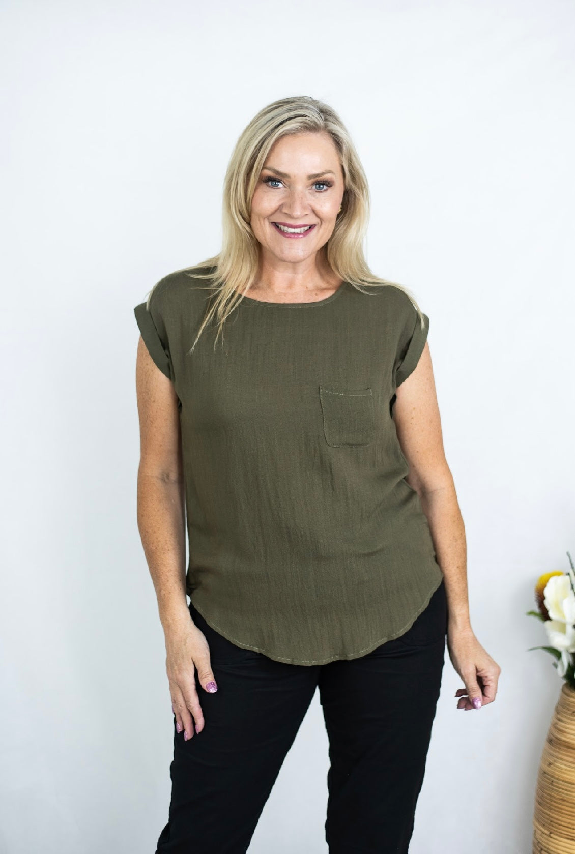 CHLOE TOP - KHAKI