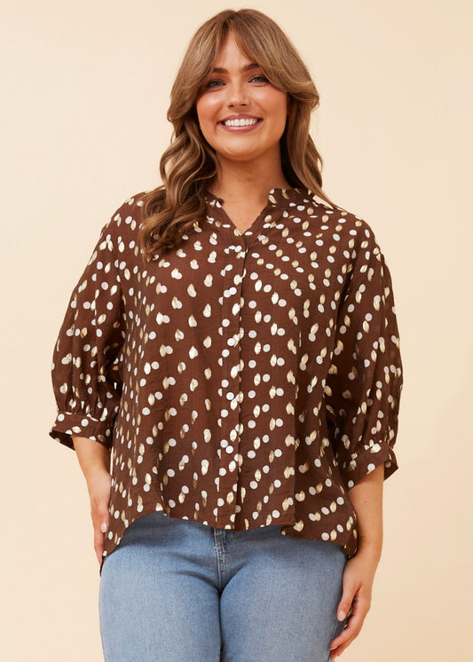 JOYCE TOP - CHOCOLATE