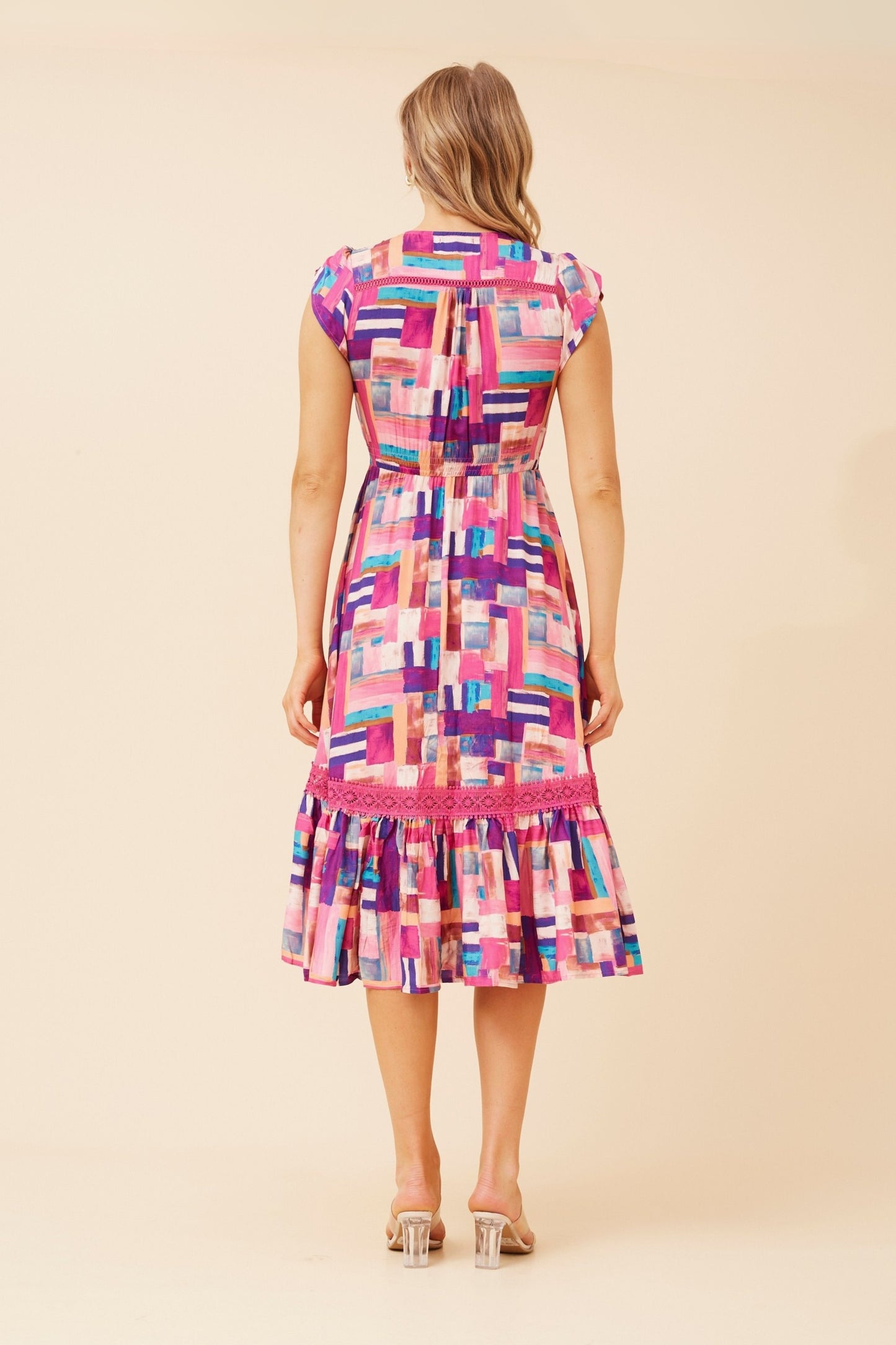 CASSIDY MIDI DRESS - PINK