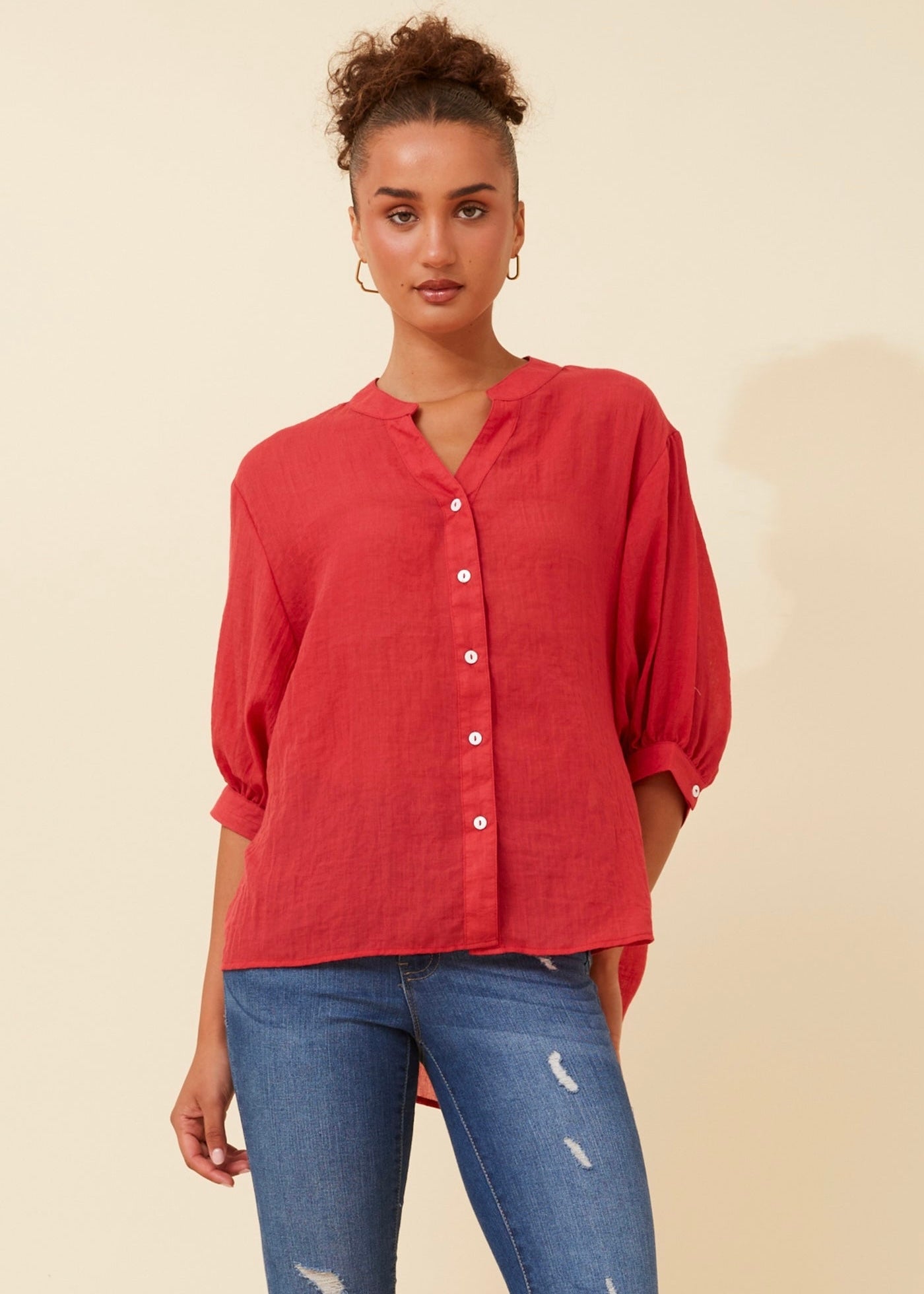 ELAINE TOP - RICH RED