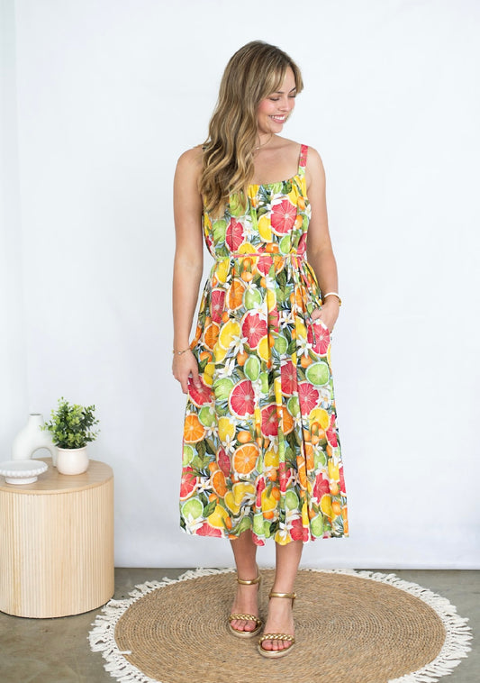 CITRUS MIDI DRESS