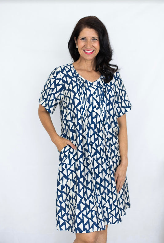 KARLO MINI DRESS - NAVY