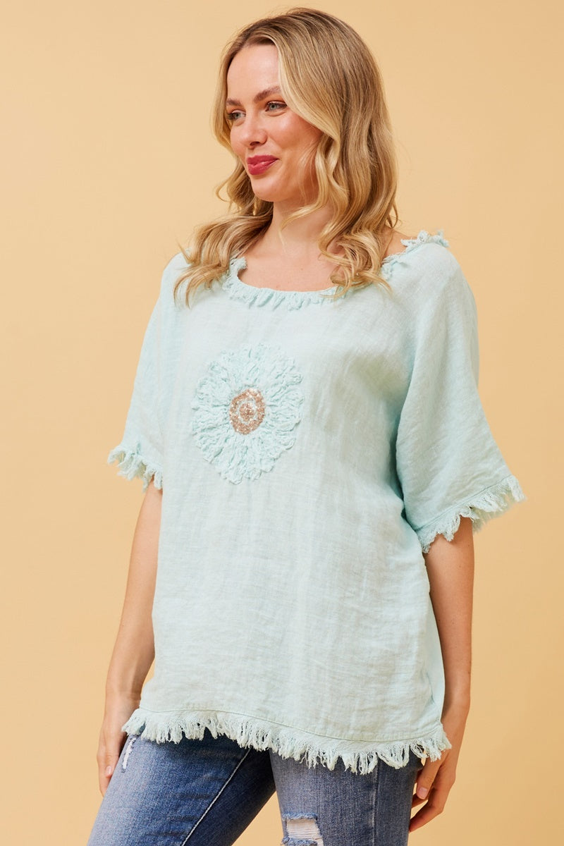 LAUREN TOP - LIGHT BLUE