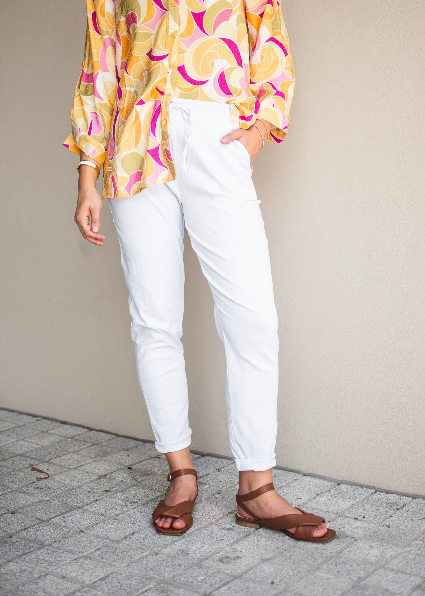 MAYAH CARGO PANTS - WHITE