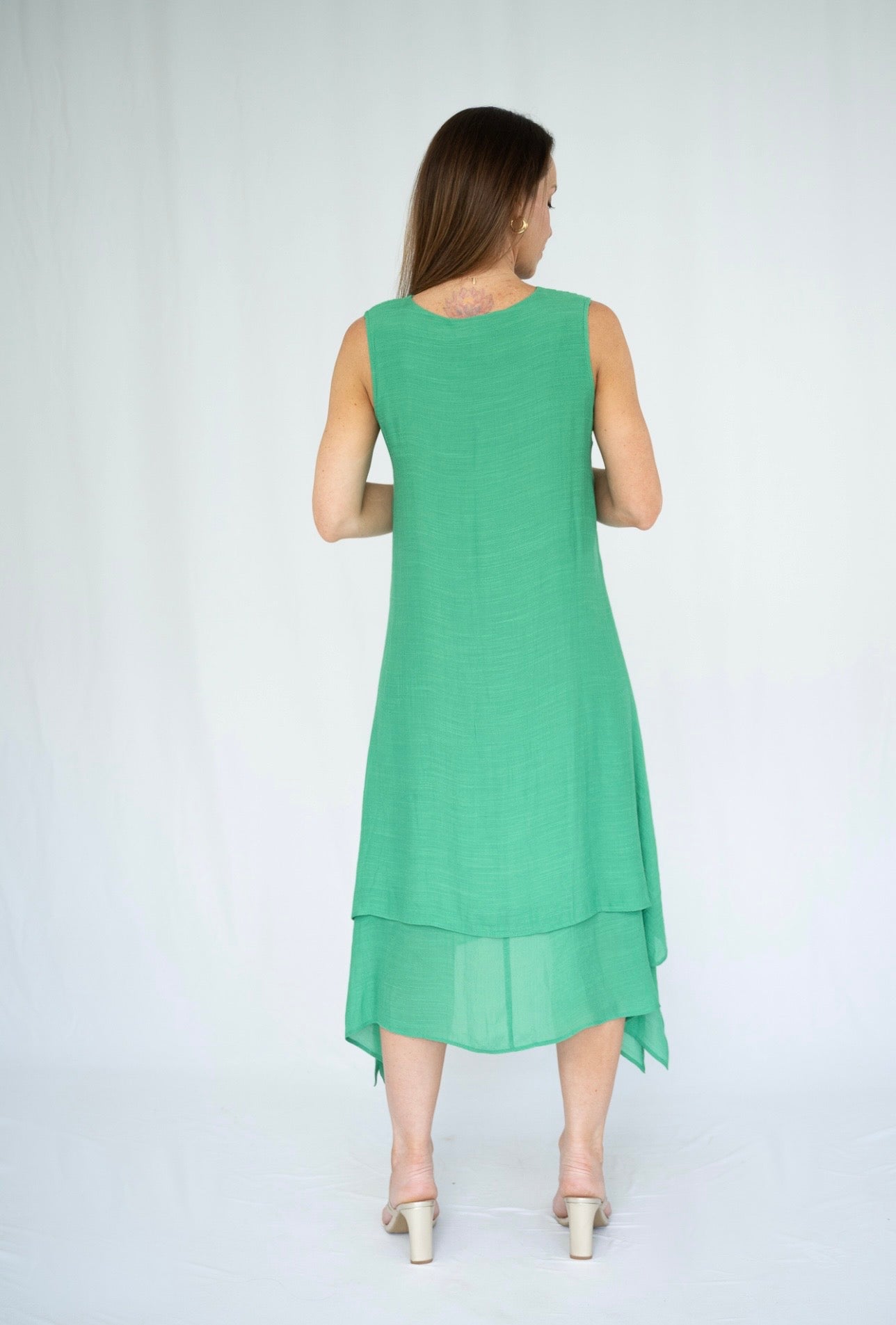 VIVIEN MIDI DRESS - GREEN
