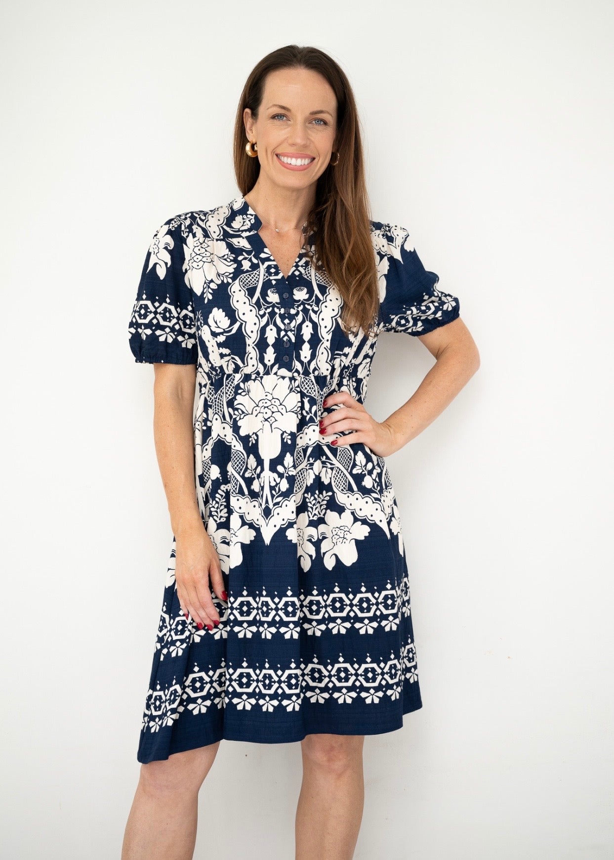 JEMIMA MINI DRESS - NAVY
