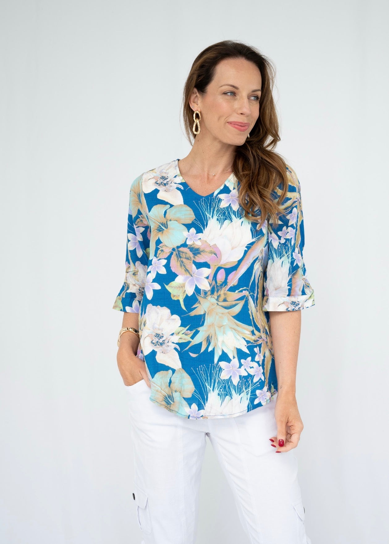 LOUISA TOP - BLUE