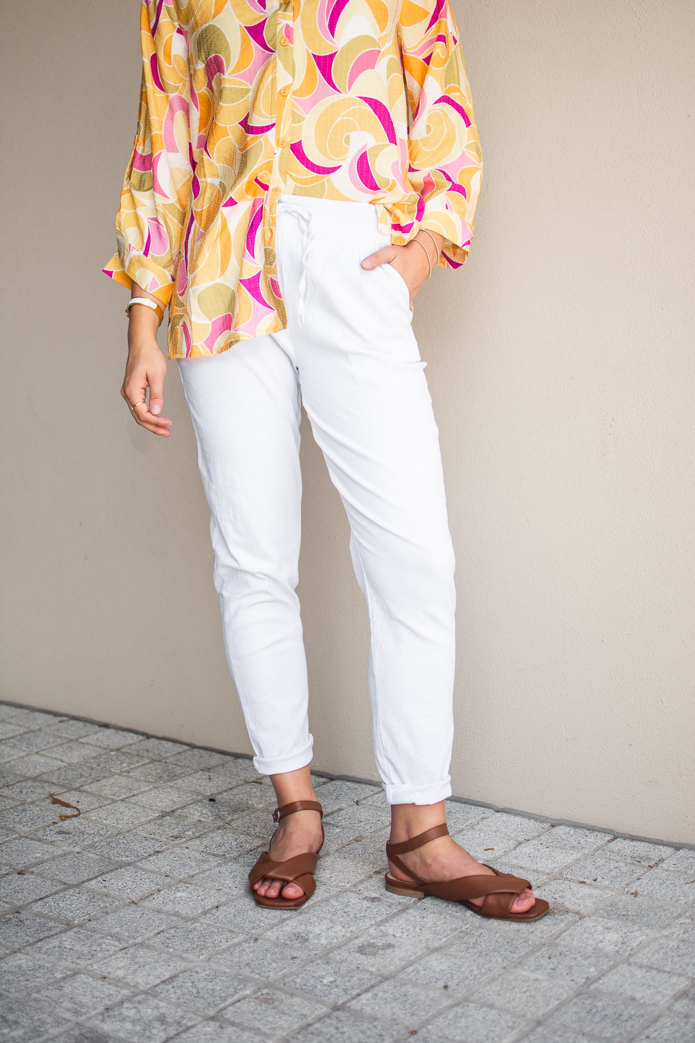 MAYAH CARGO PANTS - WHITE