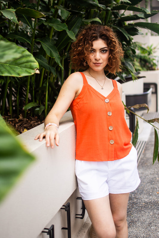 JULES SINGLET TOP - ORANGE