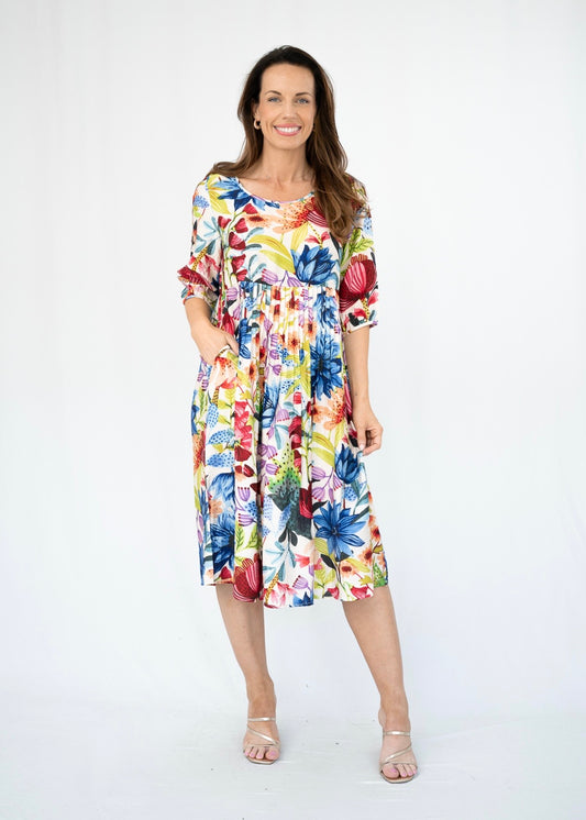 VANETTA MIDI DRESS - CREAM