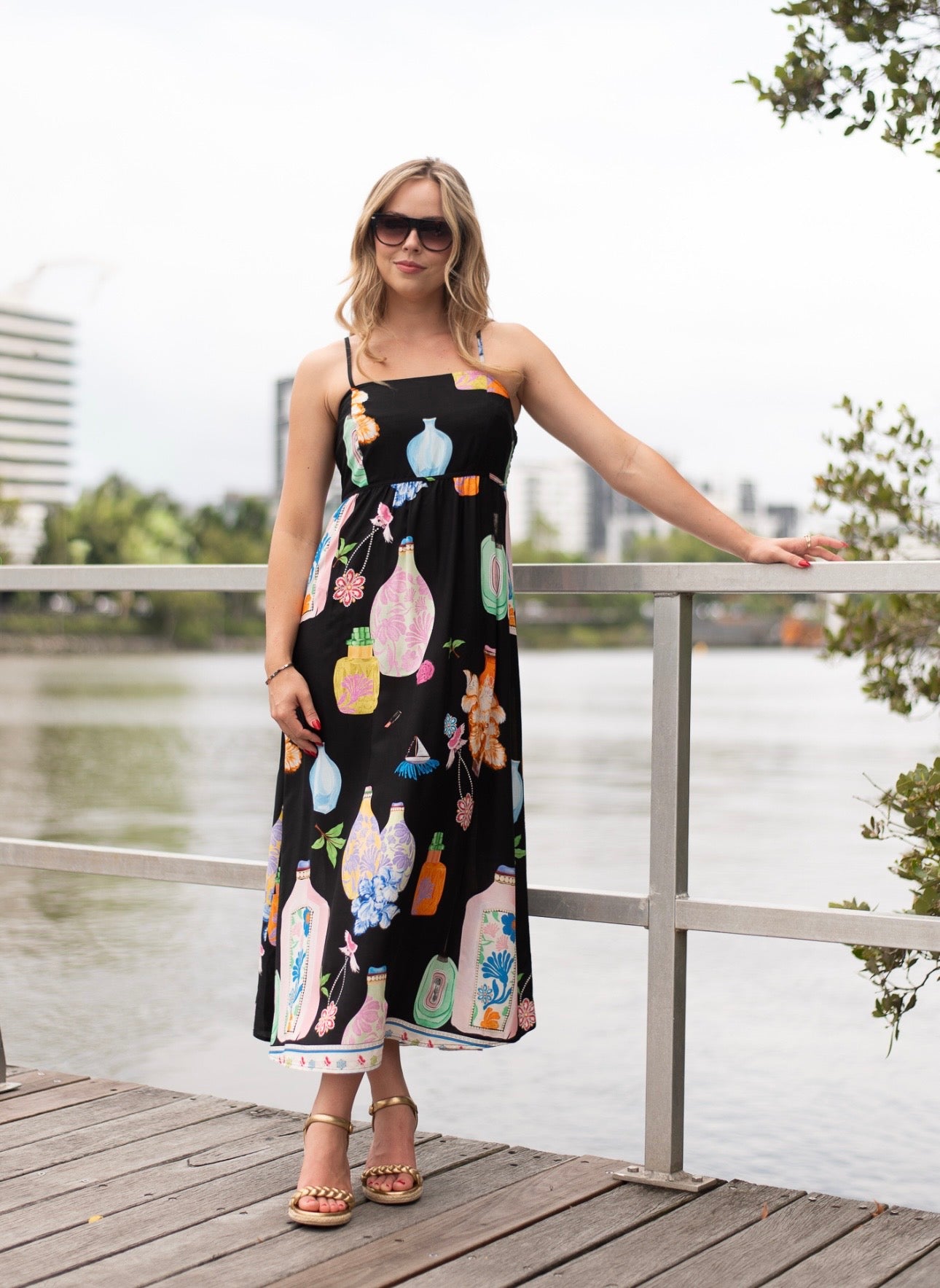 MALINA MAXI DRESS - BLACK