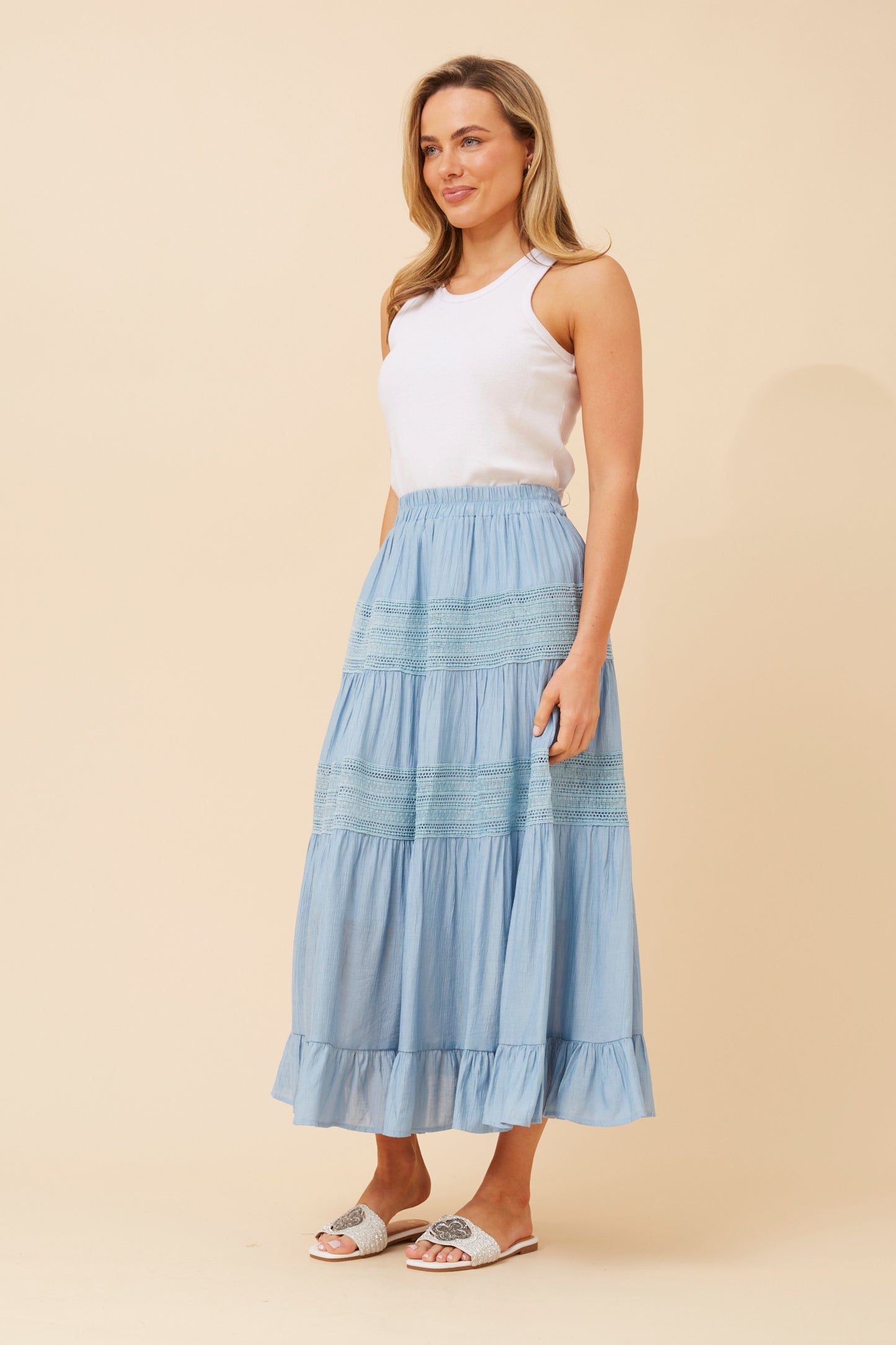 LAINEY SKIRT - BLUE JEAN
