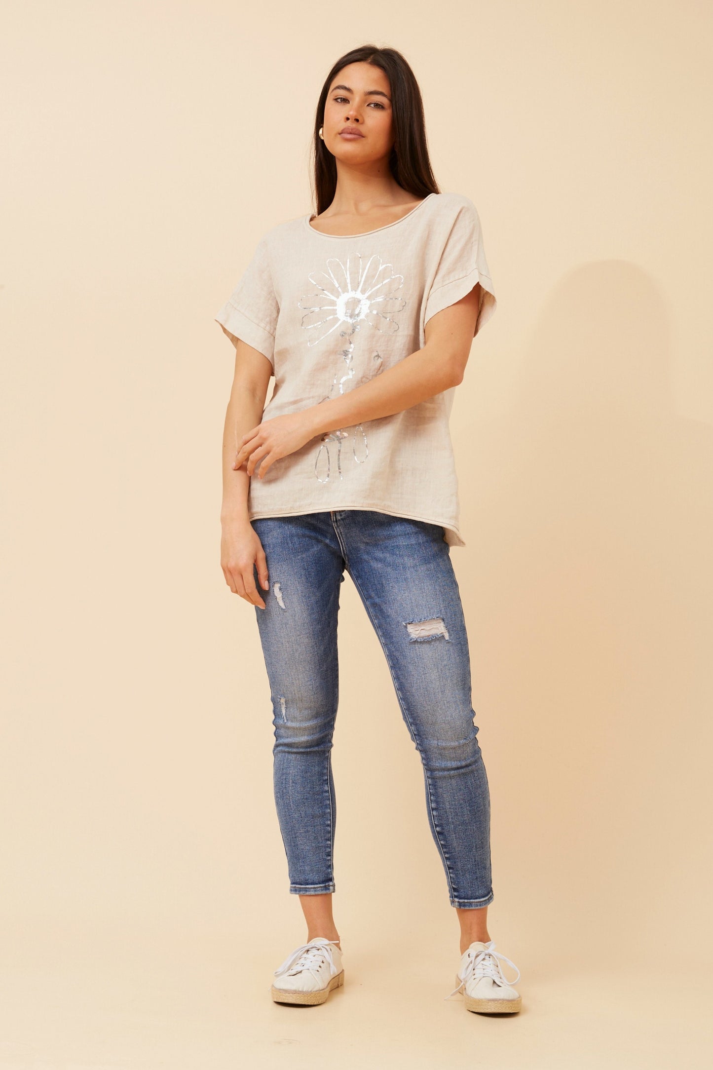 JOVIE TOP - LINEN